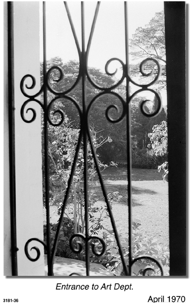 Entrance to art department, 1970