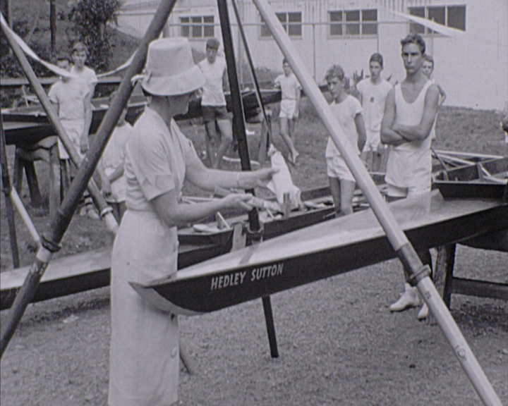 Mrs S. L. Hickman christens the 'Hedley Sutton', 1961