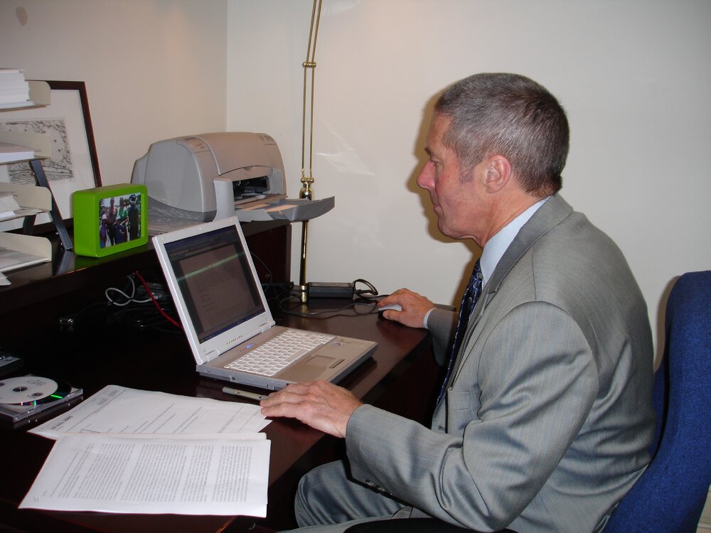 Principal Phil De Young at work, 2005