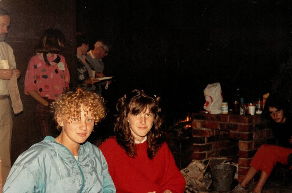 Celebrating the Head of the River win, 1985