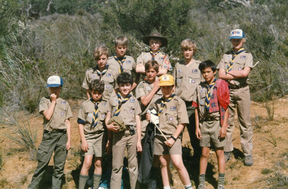 Carey scouts at Eumerella Scout Camp, Anglesea, 1991