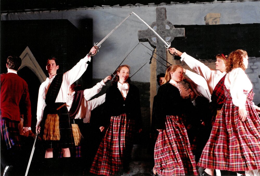 Scene from Senior School musical 'Brigadoon', 1995