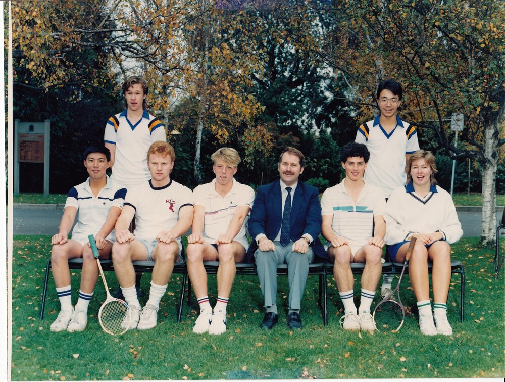Boys' tennis team, 1986