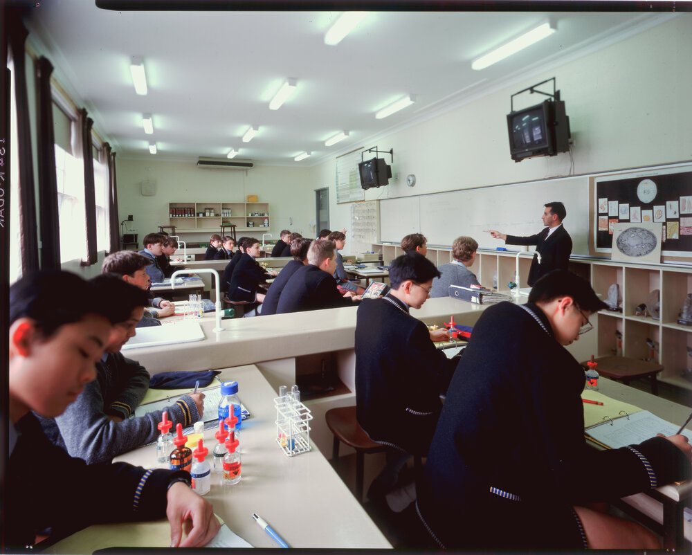 Interior science classroom, 1990s