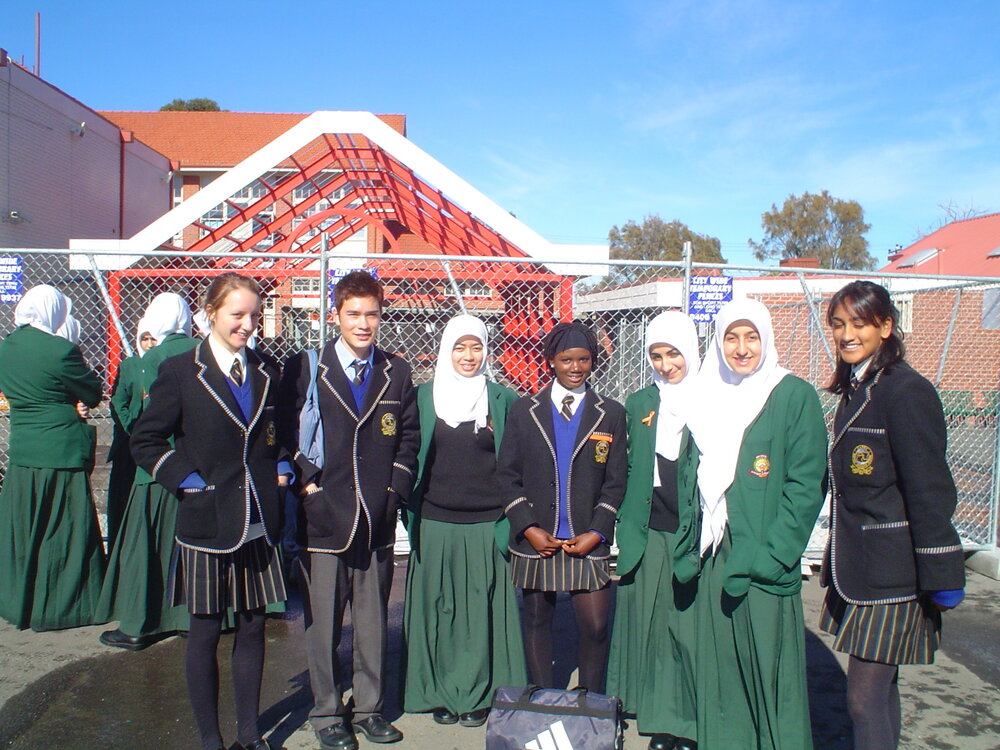 Visit by King Khalid College students, 2005