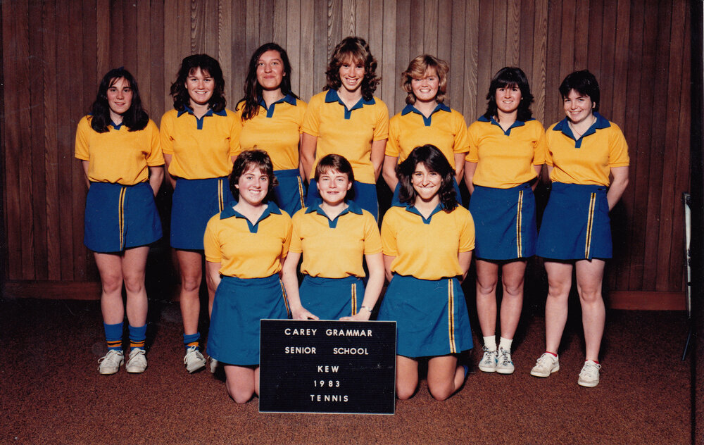 Girls' tennis team, 1983