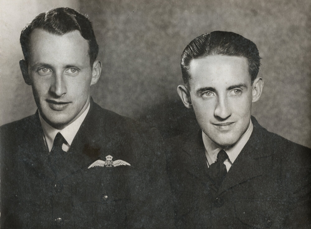 Brian and Roger Eaton in uniform, 1930s
