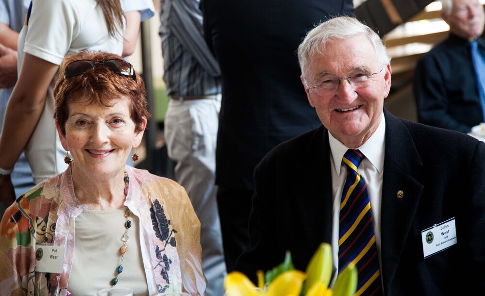 Pat and John West at Founders Day, 2013