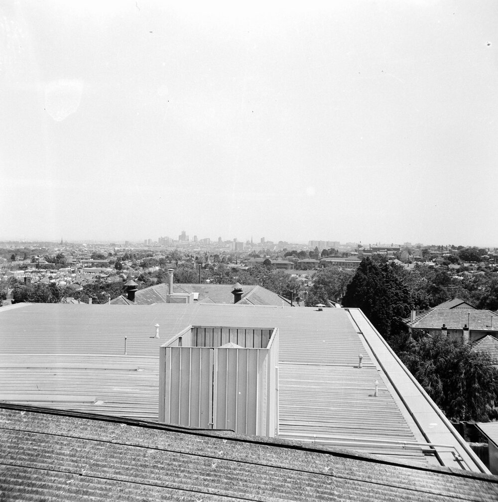 View of the city from the West Wing roof, 1972