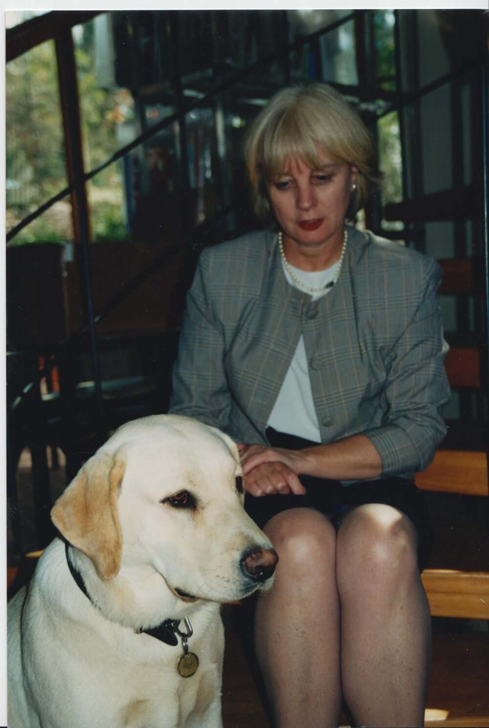 Helen Telford and Guide Dog Lucy, 1990s