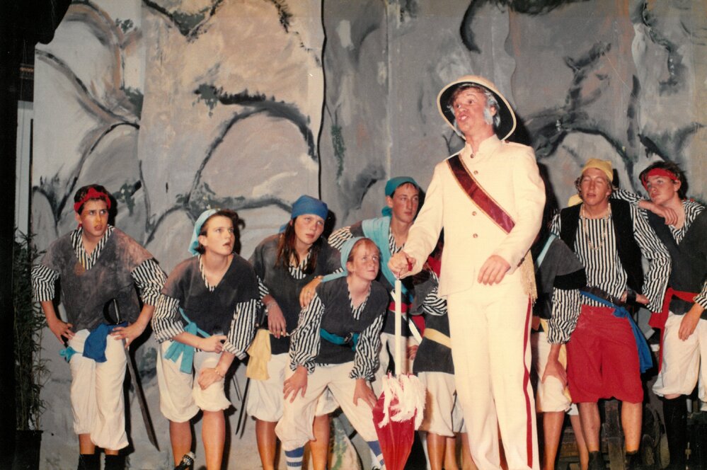 Scene from Senior School musical 'Pirates of Penzance', 1987