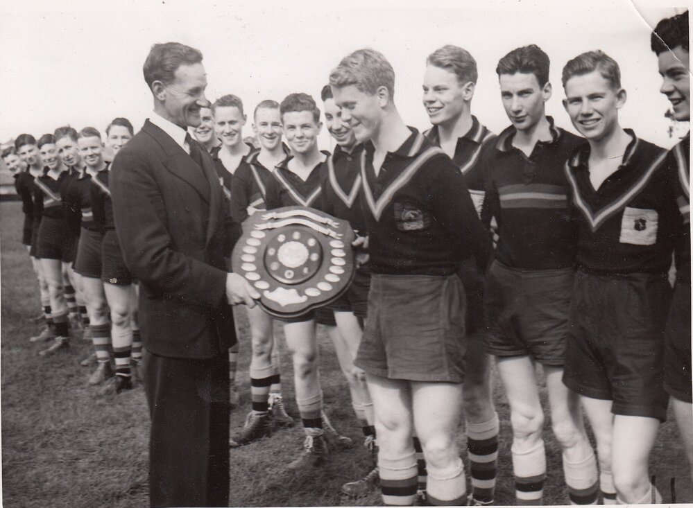 Presentation of the premiership shield, 1942
