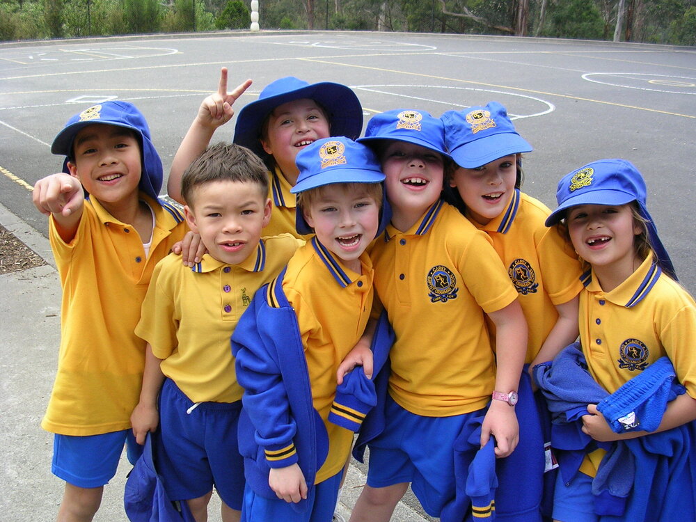 Donvale Junior School students in PE uniform, 2014