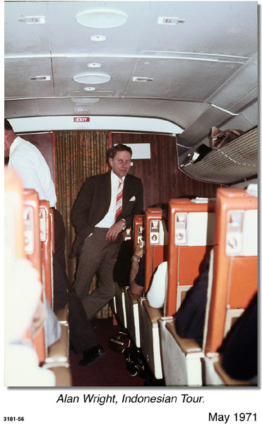 Alan Wright on Indonesian tour, 1971