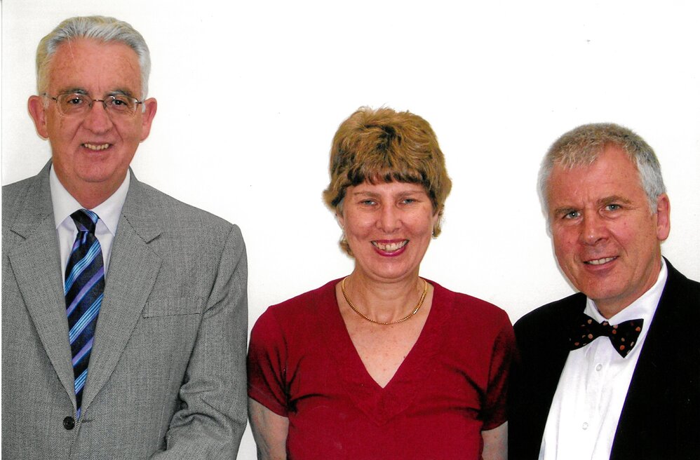 John Glasson, Reverend Val Billingham, Howard Bown, 2005