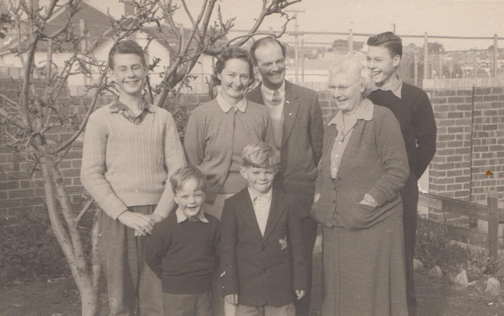 Arthur, his sons Rylice, Ian and Duncan, 1960s