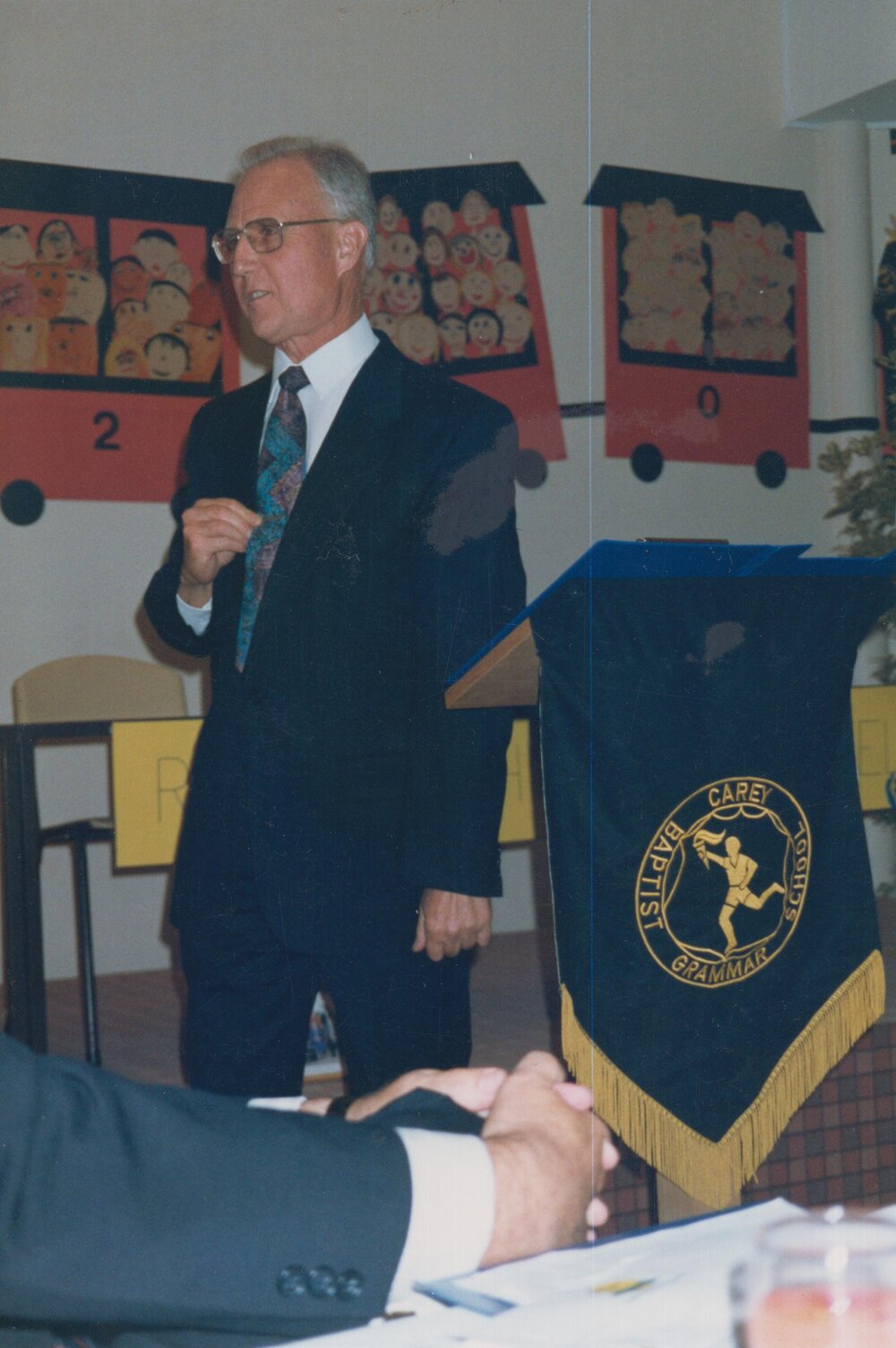 Don Brown at the lecturn, circa 1990