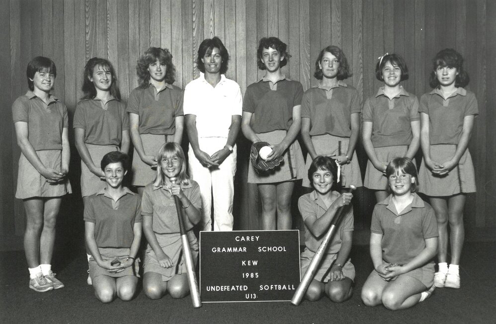 U13 undefeated softball team, 1985
