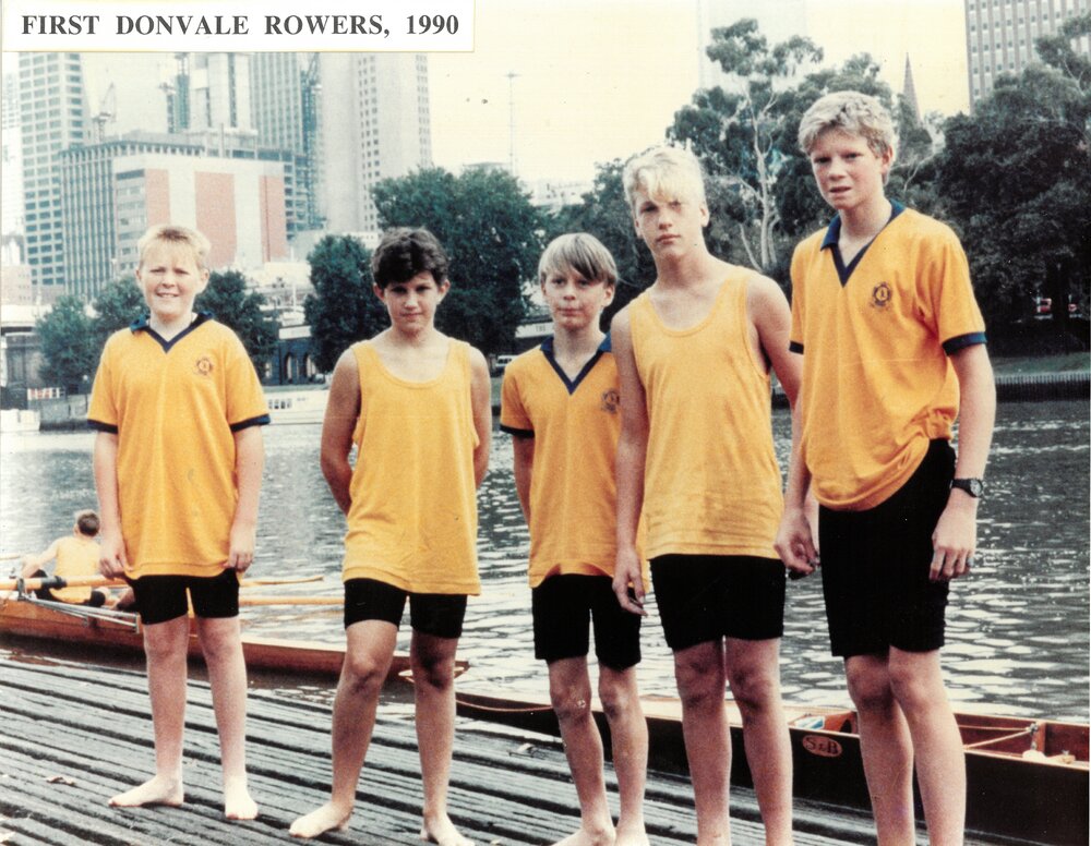 First Donvale rowers, 1990