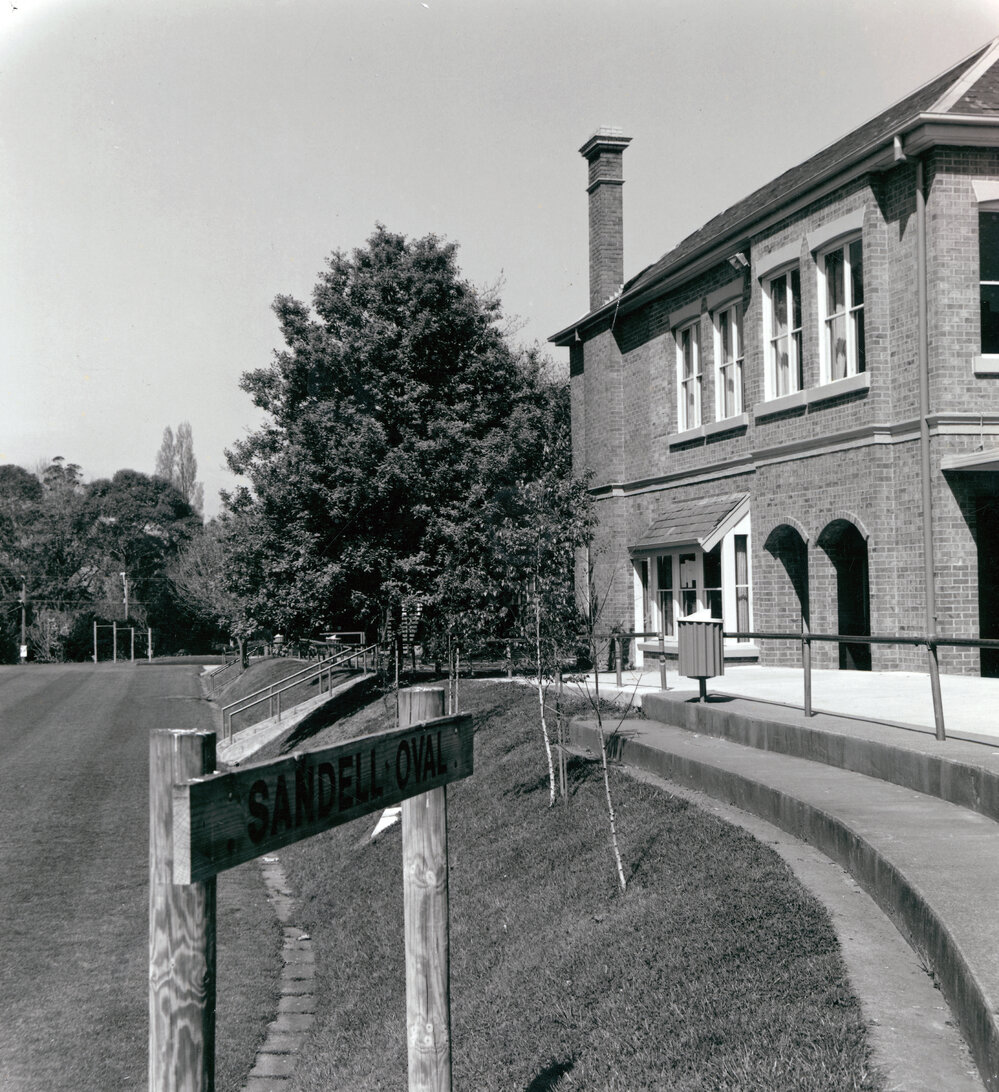 The newly enlarged Sandell Oval, 1954