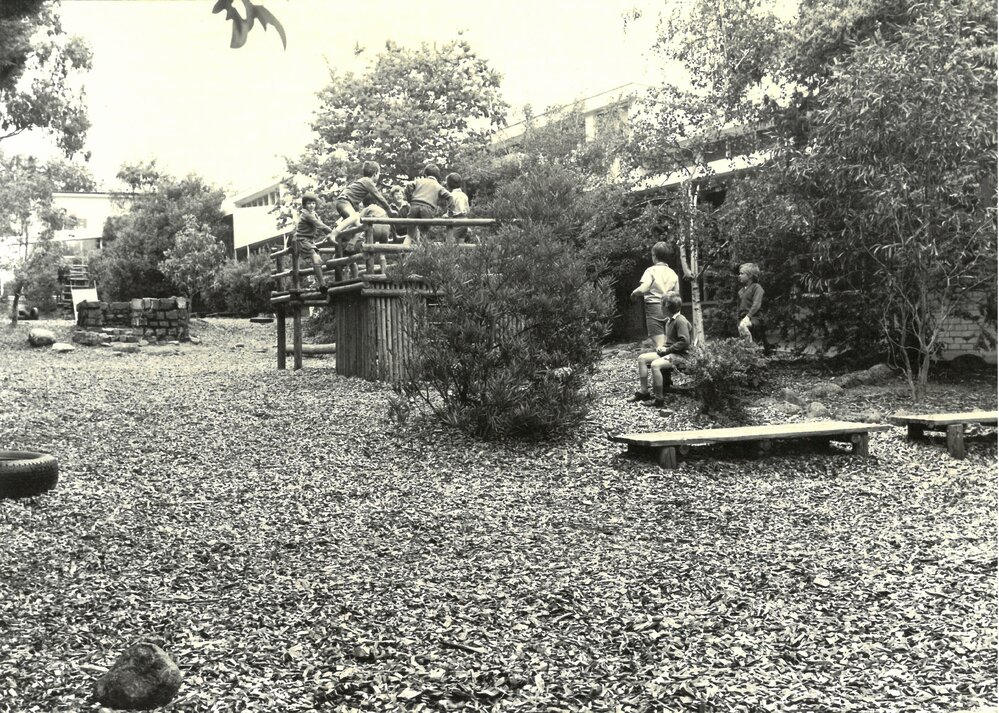 Junior School playground, circa 1977
