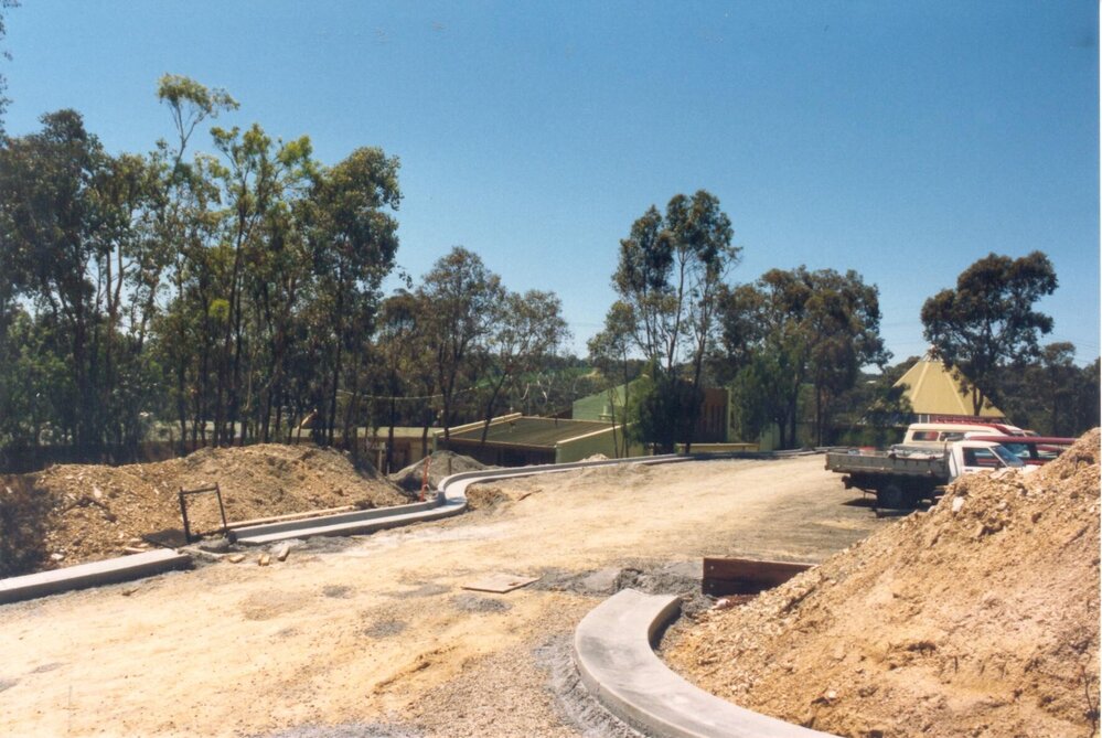 Construction of Donvale carpark, circa 1988