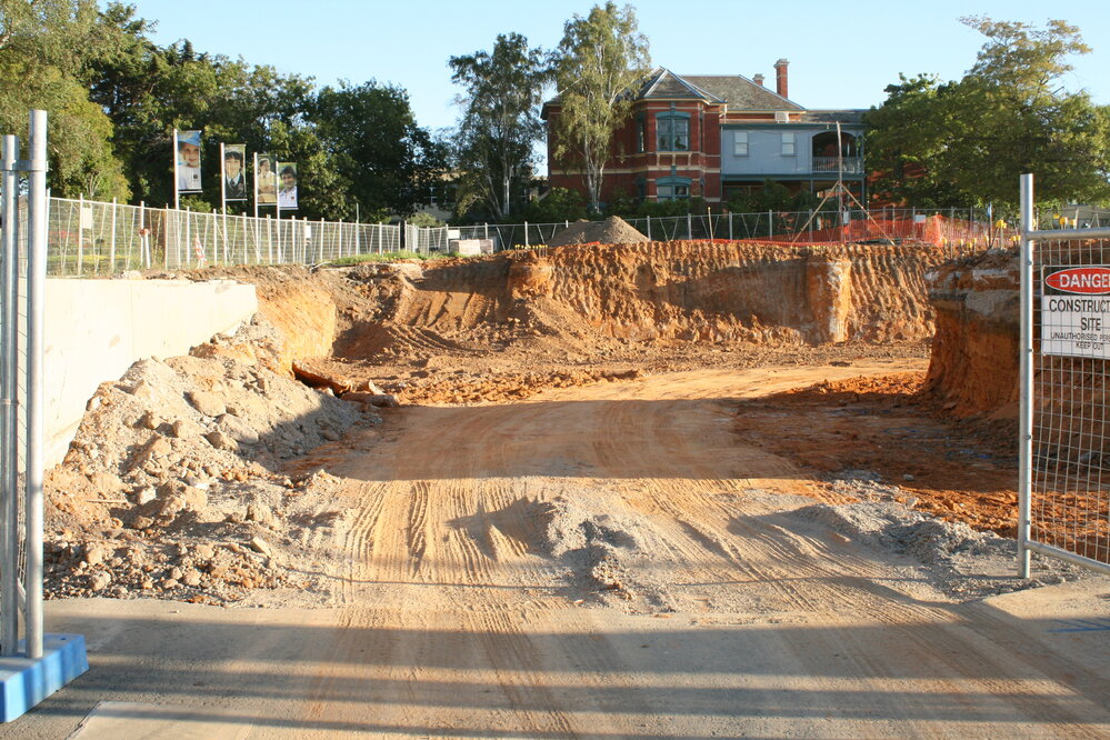 Preparation works for the De Young Performing Arts Centre, 2006