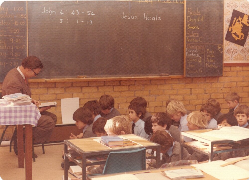 Junior School classroom, 1975