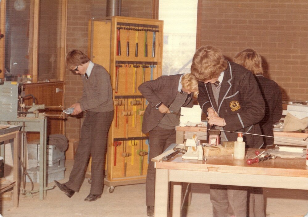 Woodworking class, 1975