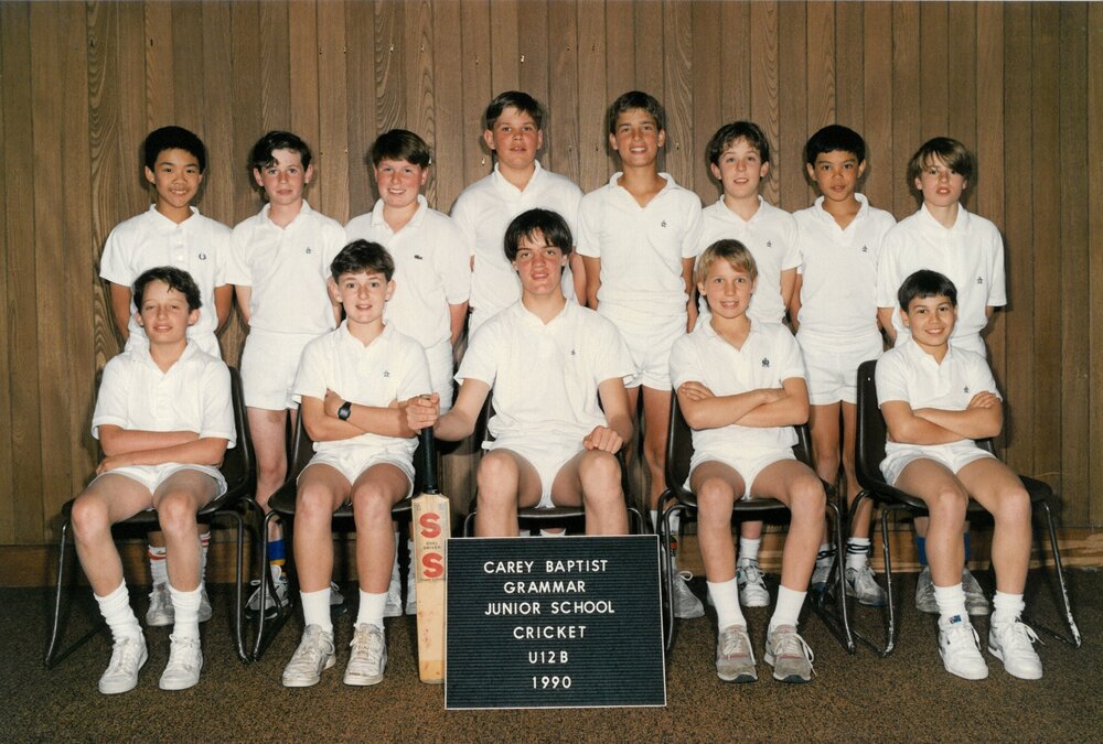 Junior School Under 12B cricket team, 1990