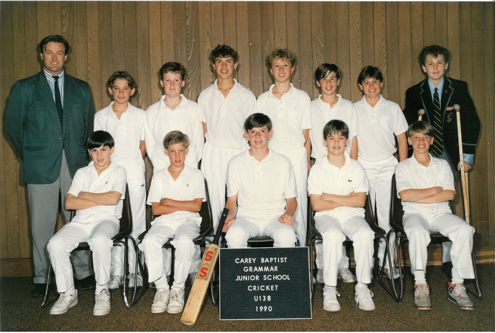 Junior School U13B cricket team, 1990