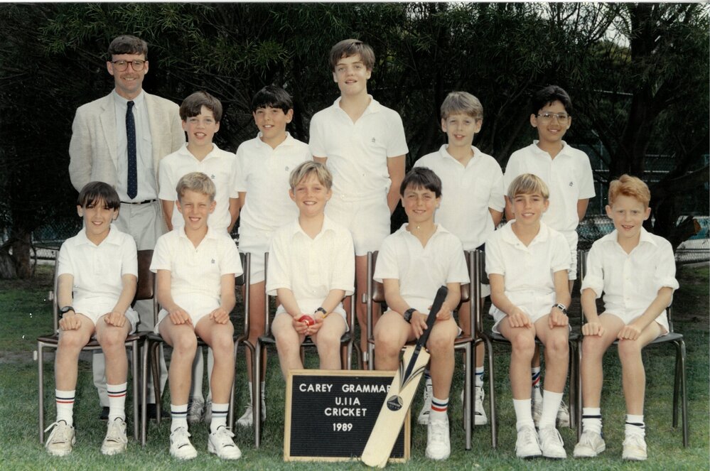 Under 11A cricket team, 1989