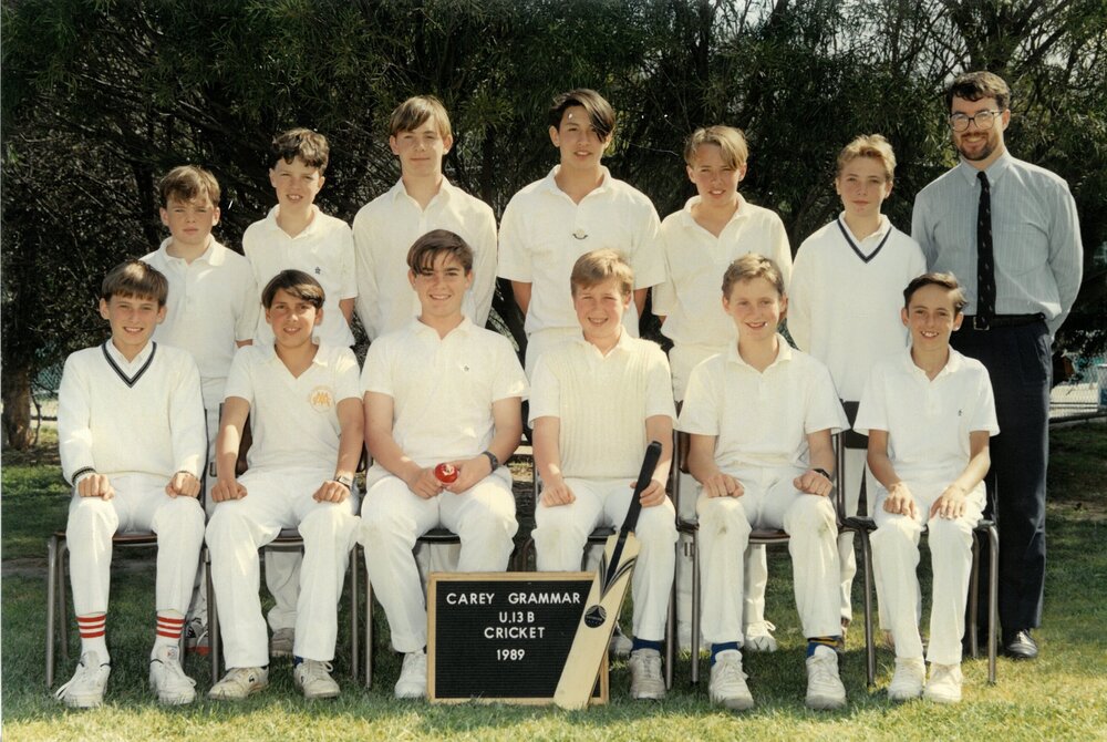 Under 13B cricket team, 1989
