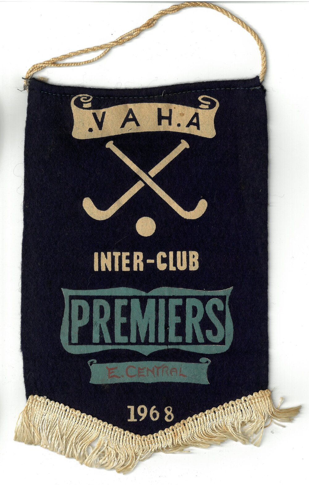Old Carey Hockey Club Inter-Club Premiers pennant, 1968