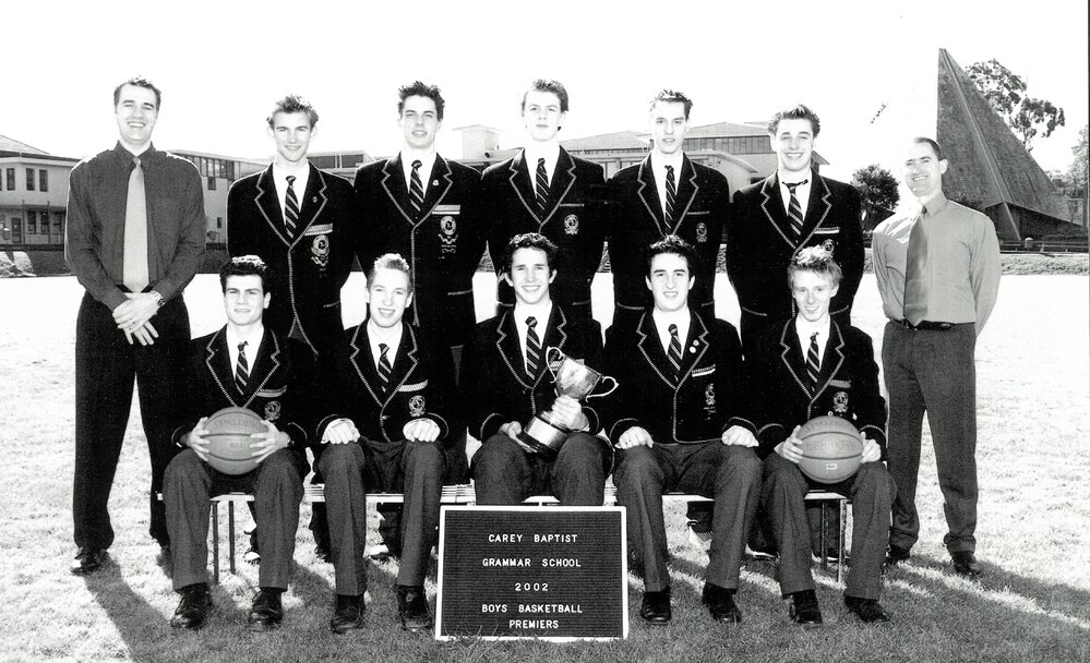 APS 1st boys' premiership basketball team, 2002