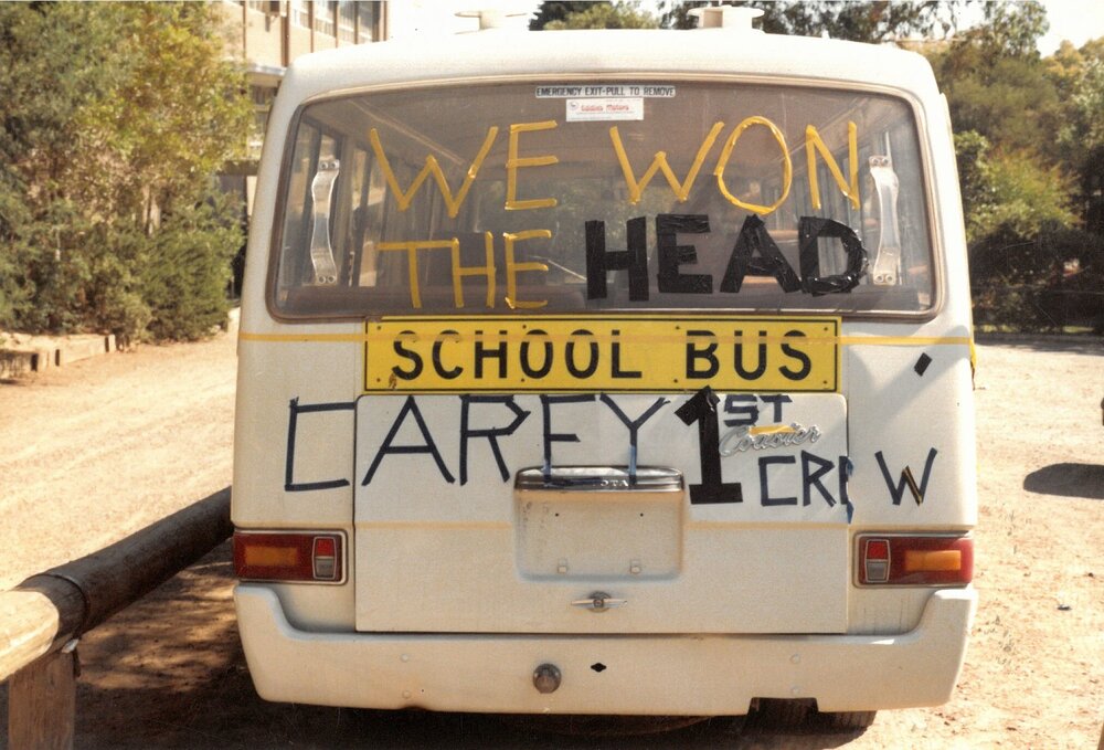 Head of the River school bus, 1985