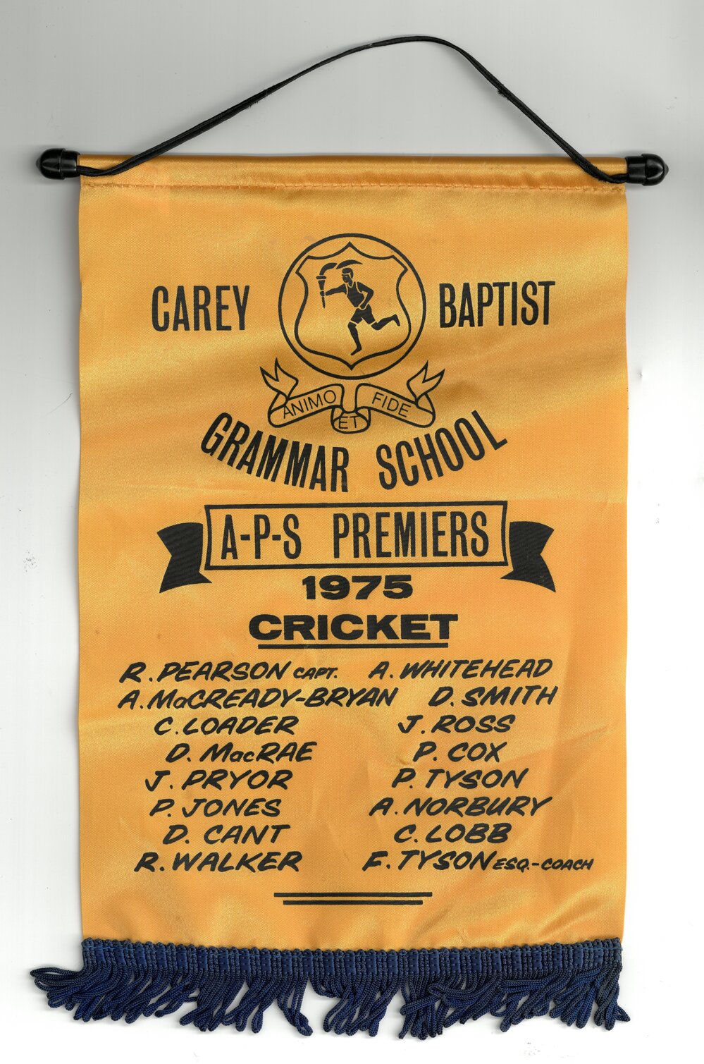 APS cricket premiers pennant, 1975