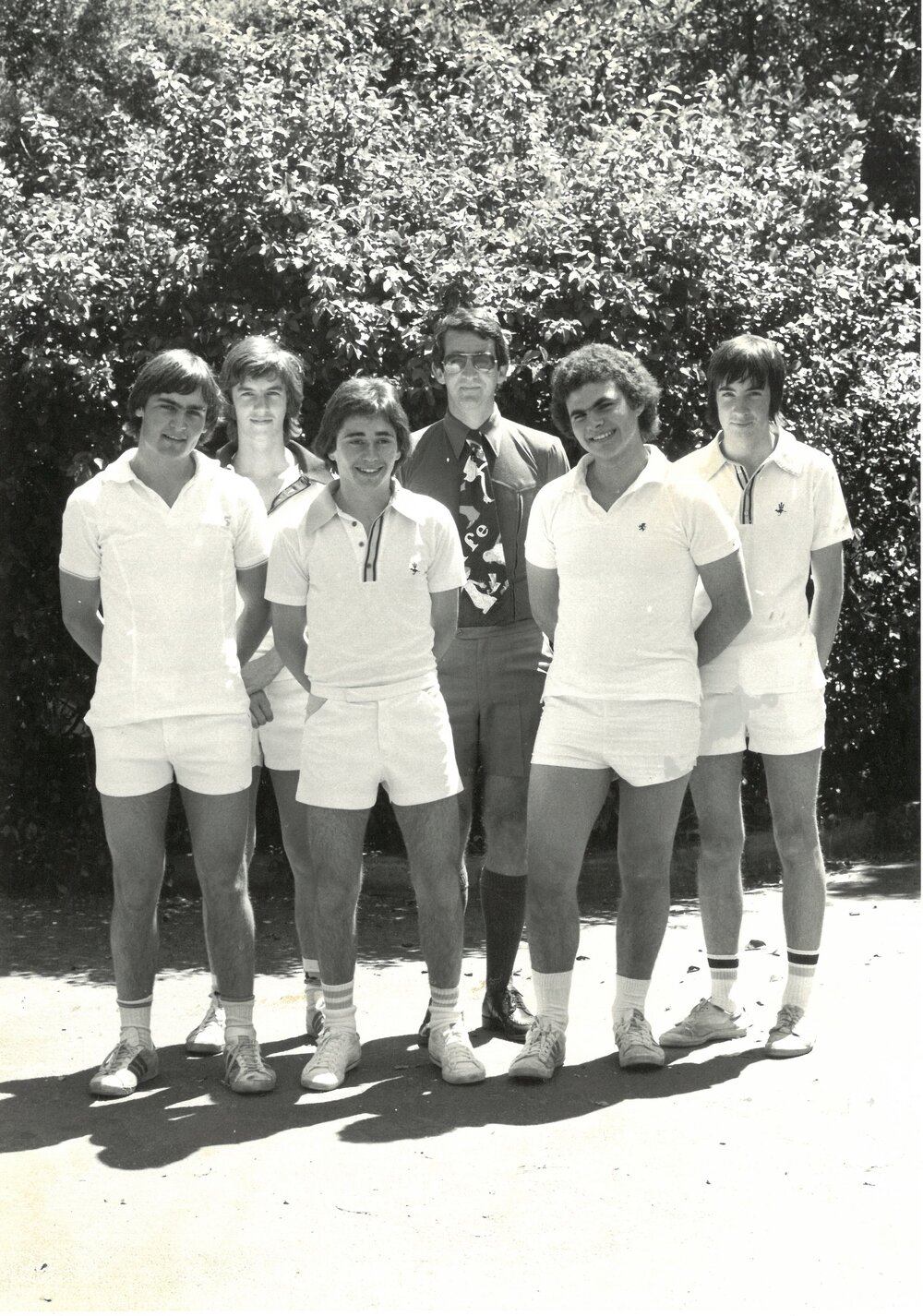 Boys' tennis team, 1977