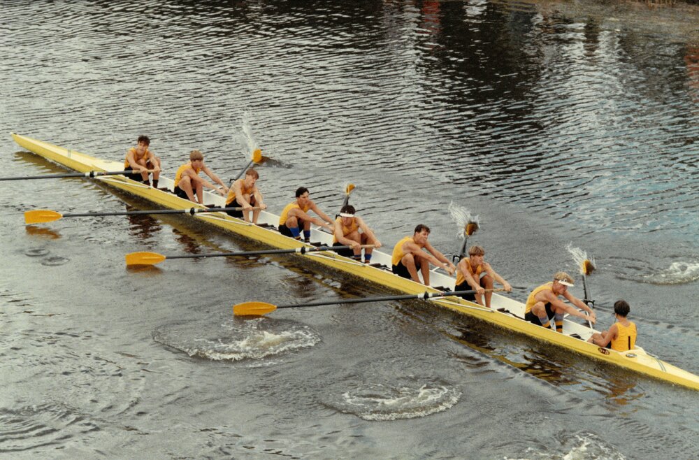 First VIII rowing team, 1990