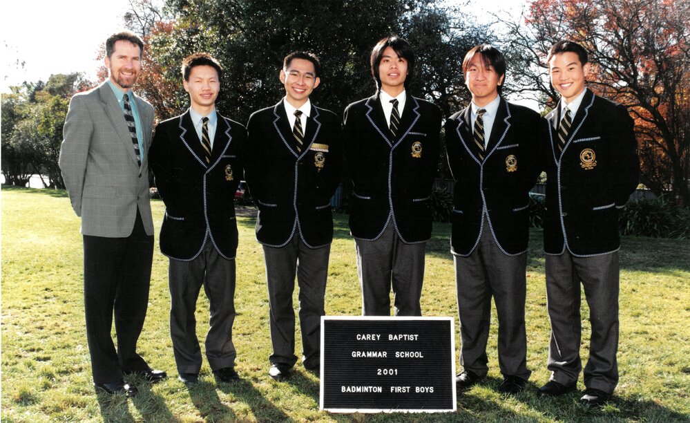 Badminton first boys team, 2001