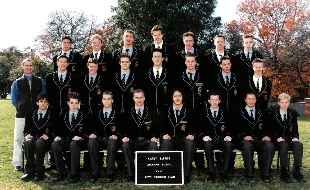 Boys swimming team, 2001