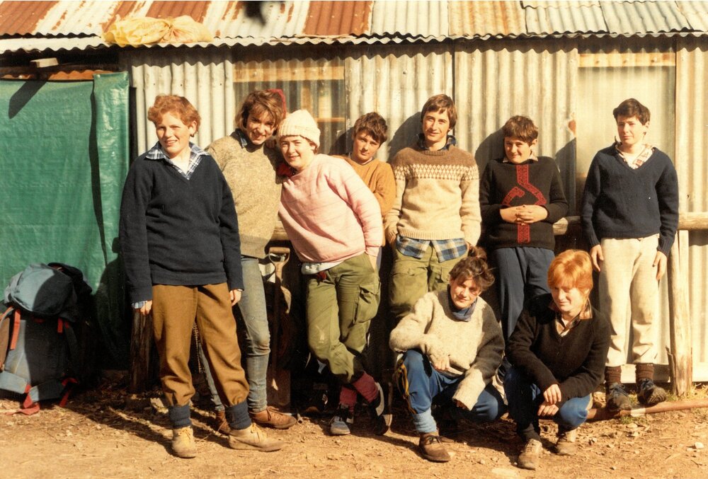 Buller Bluff hike during May holidays, 1986