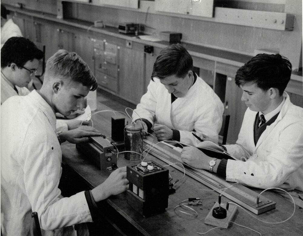 Senior physics lesson, 1960s