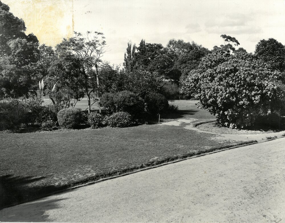 Old school driveway, circa 1940s