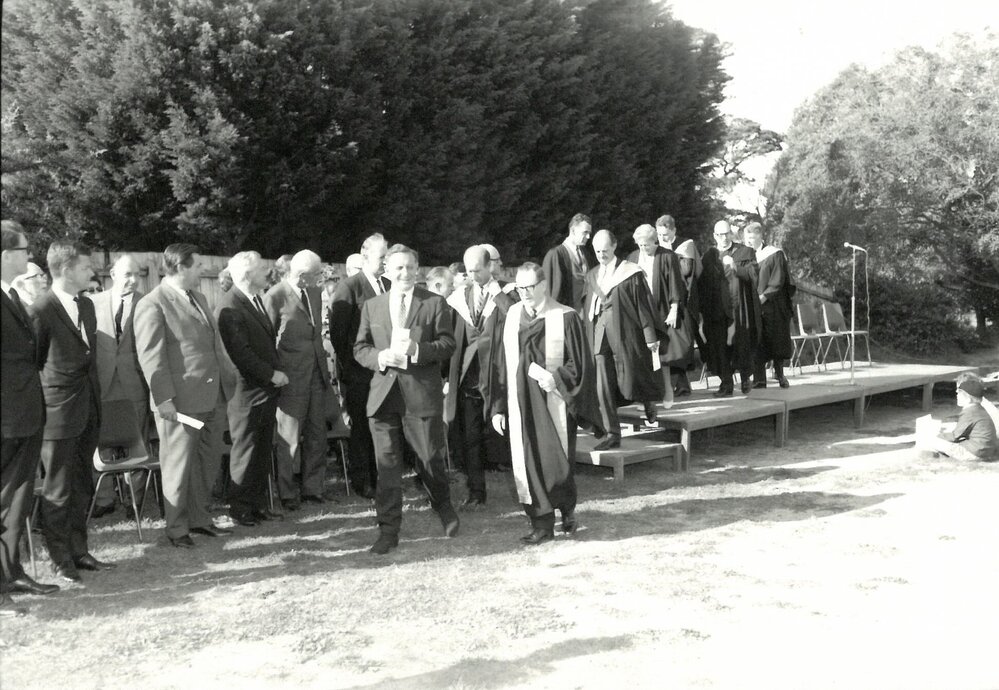 Dedication of the site for the Chapel and Study Centre, 1969