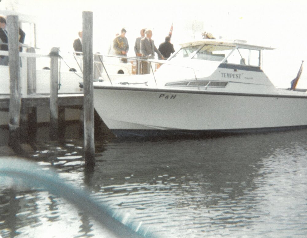 Toona's motor boat, 1981