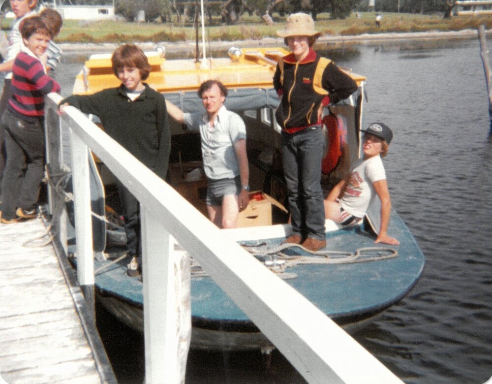 Paul Suter and students on Toona Foam, 1981