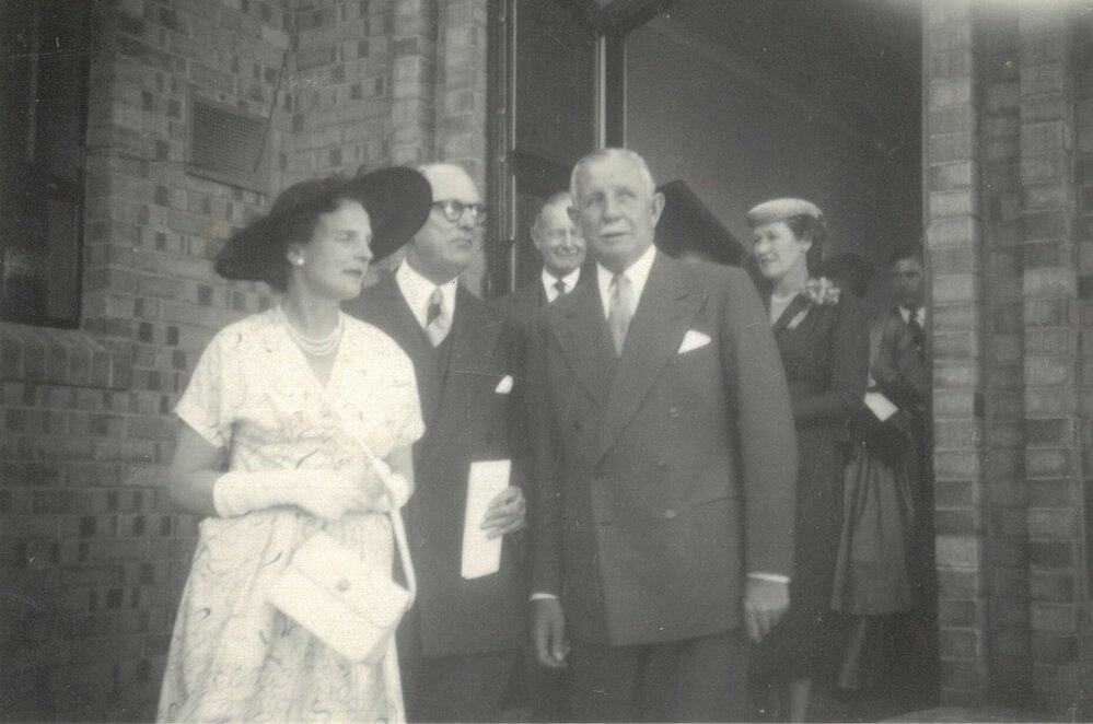 Special guests at the dedication of the Memorial Great Hall, 1954