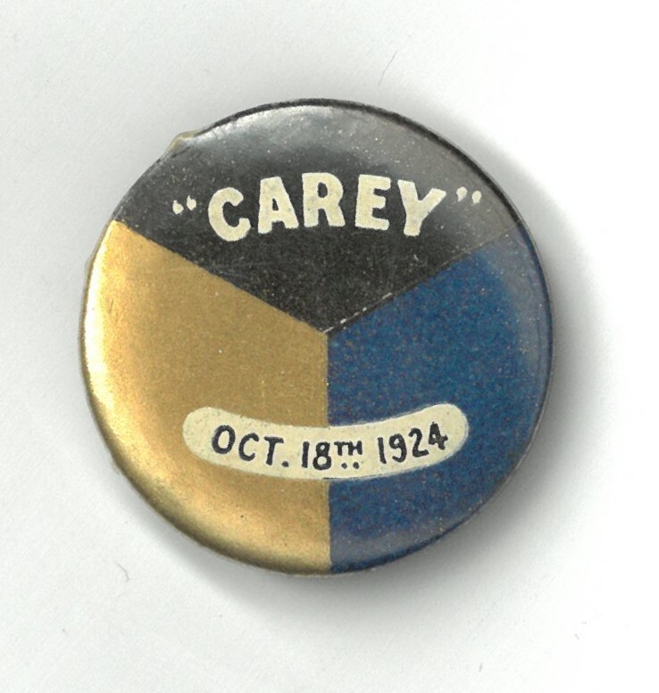 Badge issued for the first Carey School fete held on 18 October, 1924