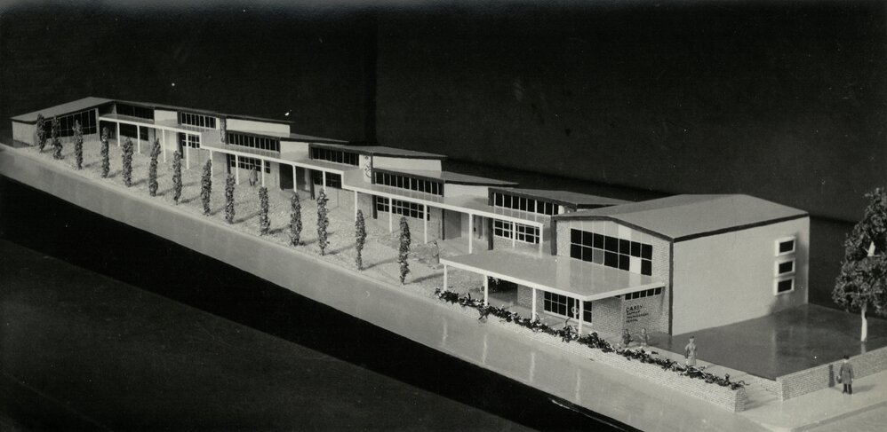 Model of the new Carey preparatory school, 1958